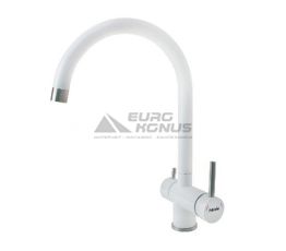 FABIANO Смеситель для кухни на две воды двухрычажный FKM 31.5 SS Alpine White (8231.401.0247)